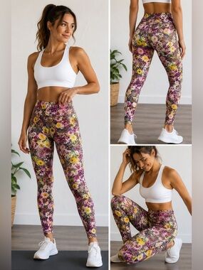 Lululemon Floral Garden Print Leggings Women’s Size 10 Multicolor Yoga Pants